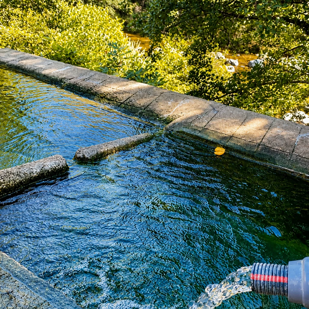 Les sources thermales des bains de Guitera près de Zicavo en Corse
